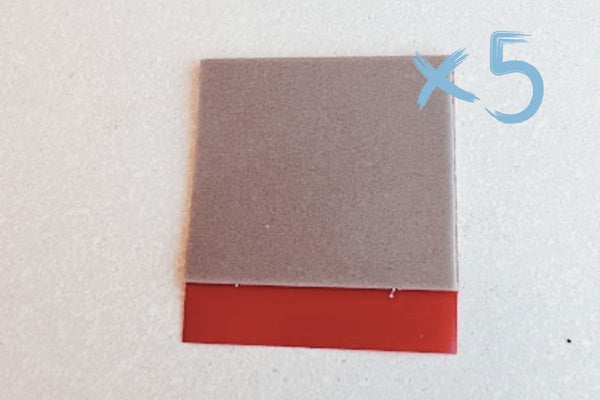 FIVE REPLACEMENT ADHESIVE SQUARES